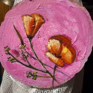 California Poppy Hand Painted Art